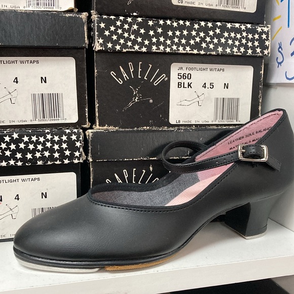 Deadstock!! Capezio Taps black or tan - Picture 10 of 11